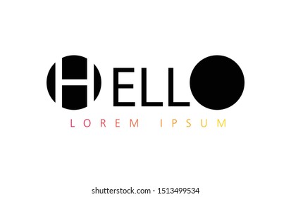Hello Logo Design template elements