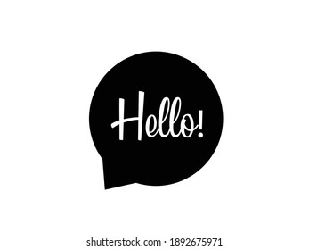 Hola texto del logo. Hola con el elegante logo vectorial. 