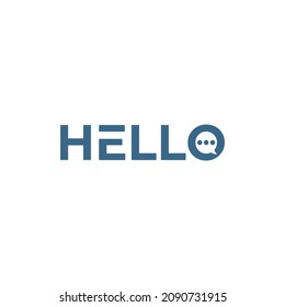 hello logo wordmark lettering logo design concept