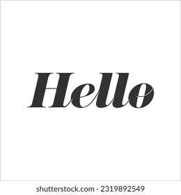 hello logotype word mark logo design text