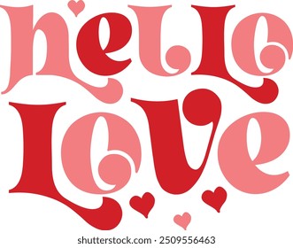 Hello love, Boho Valentine Design