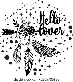 Hello Lover svg , motivational design, motivational Svg design
