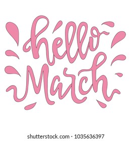 hello march handlettering