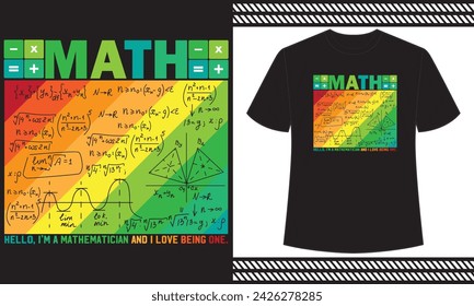 Hola, soy matemática, y me encanta serlo. Diseño de camisetas