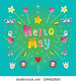 Hello May greeting card