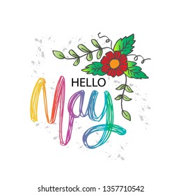 Hello may greeting card