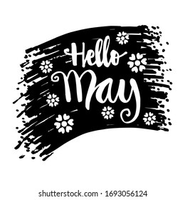 Hola, Mayo. Diseño dibujado a mano, caligrafía.