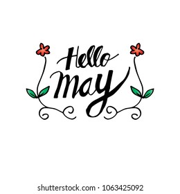 Hello May hand lettering