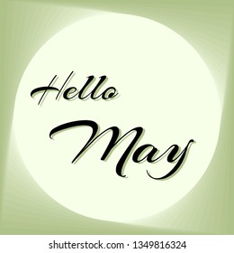 Hello May lettering. Elements for invitations, posters, greeting cards