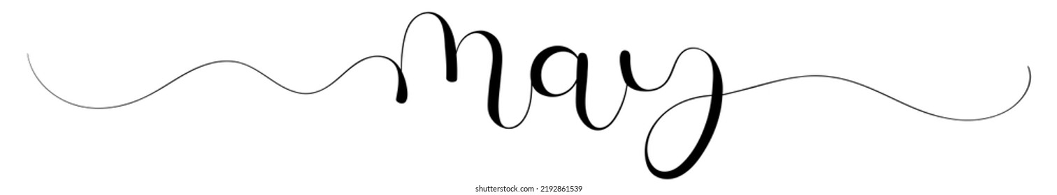 Hello MAY. Hello May month calendar vector with ornaments. Illustration month May calendar