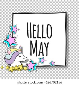 hello may patches,illustration in vector format