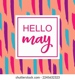 Hello May typography vector design for greeting cards and posters. suitable for calendar.
