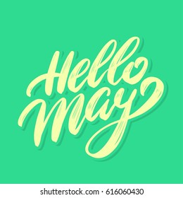 Hello May. Vector lettering.