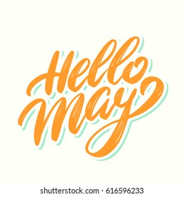 Hello May. Vector lettering.