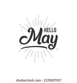 Hello may vector template