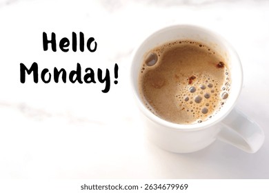 Hello Monday ! met Coffee Image - sms, Hello Monday ! met Caffè Latte, maandag frisse start met koffieconcept