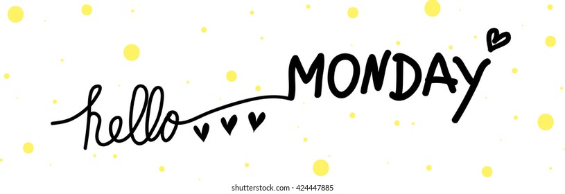 hello Monday, font illustrator.