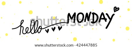 Download Hello Monday Font Illustrator Stock Vector (Royalty Free ...