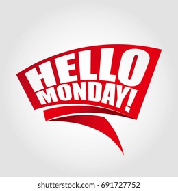 Hello Monday labels banners