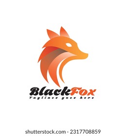 hello it is my first time on shutterstock it is my black fox logo 
file format eps editable
vector 