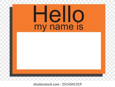 Hola mi juego de tarjetas de nombre. Vector hola mi nombre es pegatinas. EPS 10.