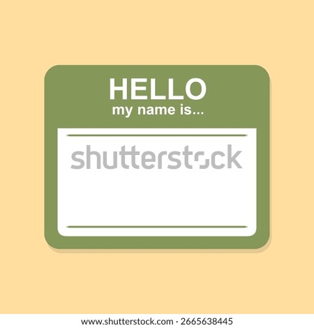 hello my name is greeting design