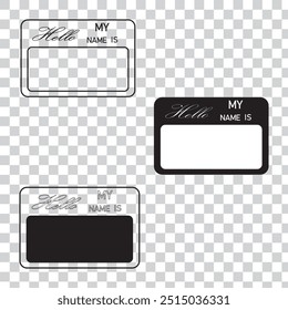 Hello my name is icon vector design eps 10
