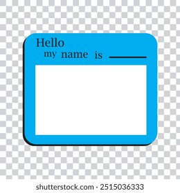 Hello my name is icon vector design eps 10