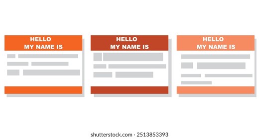 'hello my name is' background template