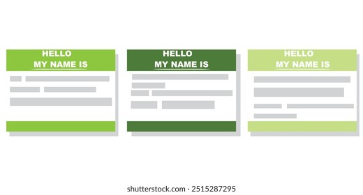'hello my name is' background template  abstract illustration