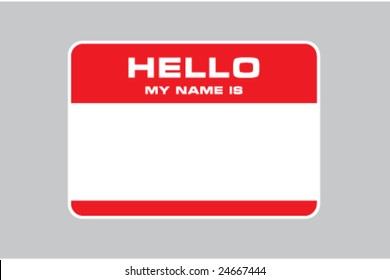 Hello My Name Is, Name Card Vector