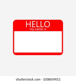 Hello my name is, tag or label