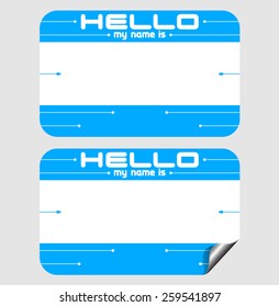 "HELLO MY NAME IS" Vector Sticker