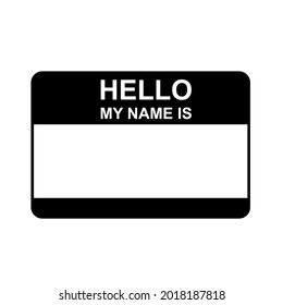 Plantilla de etiqueta de nombre de Hola. Imagen de cliente