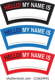 Hello Name Tag - Vector