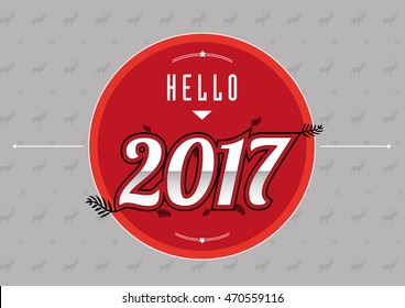 hello new year celebration vector