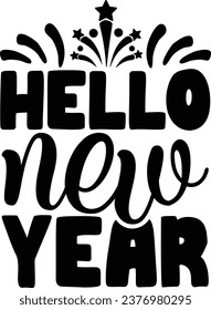 Hello new year, New year design