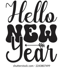 hello new year t shirt design