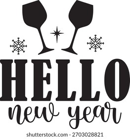 Hello New Year Tshirt Design