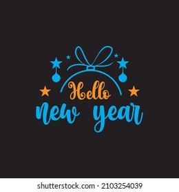 Hello new year vector file