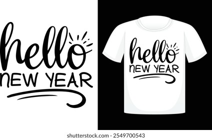 hello new year Vol - 2 Retro , Happy New Year Design , New year t shirt Designs , Retro t shirt Design