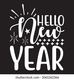 hello new year,Svg design,Vector file.