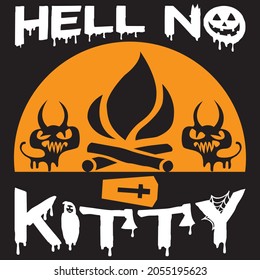 Hello no kitty t shirt design, vector file.