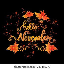 Hello November card