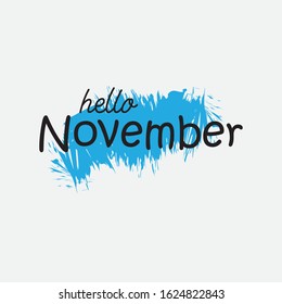 Hello November - Firework - Vector for greeting, new month