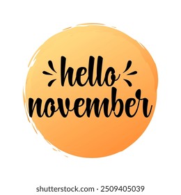 Olá vetor novembro. Novembro com a vibração de outono.
