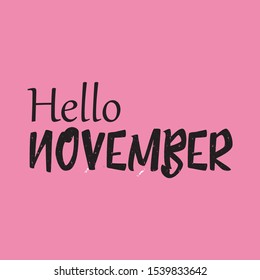 Hello November vector template. vector for greeting. new month.