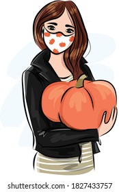 Hello October 2020 digital illustration