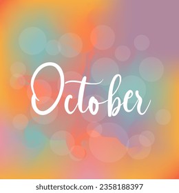 Hello october with autumn vibes vector. October vector.