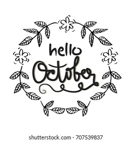Hello October card.